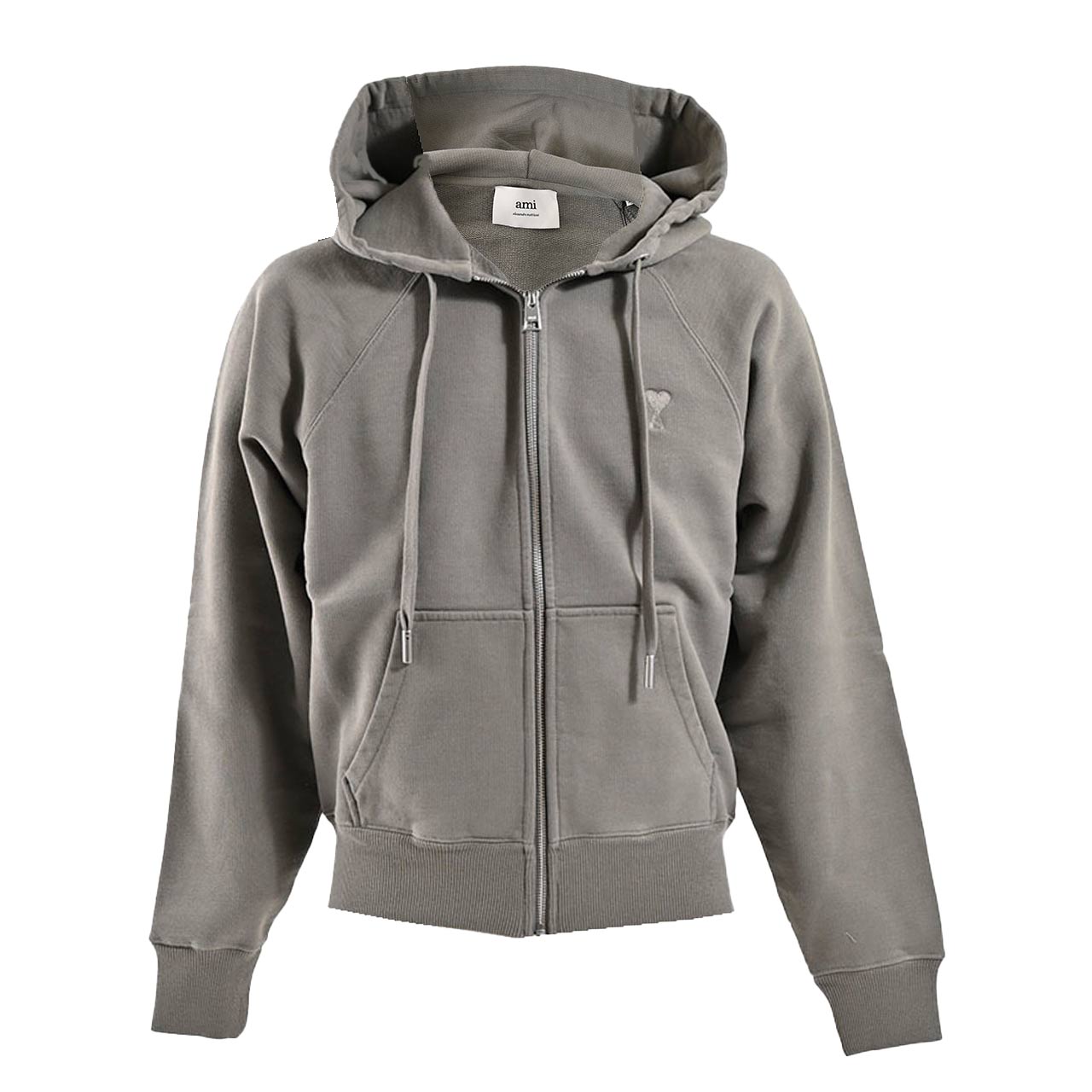 ★アミ AMI ジップアップパーカー HSW474.747 0953 グリーン メンズ