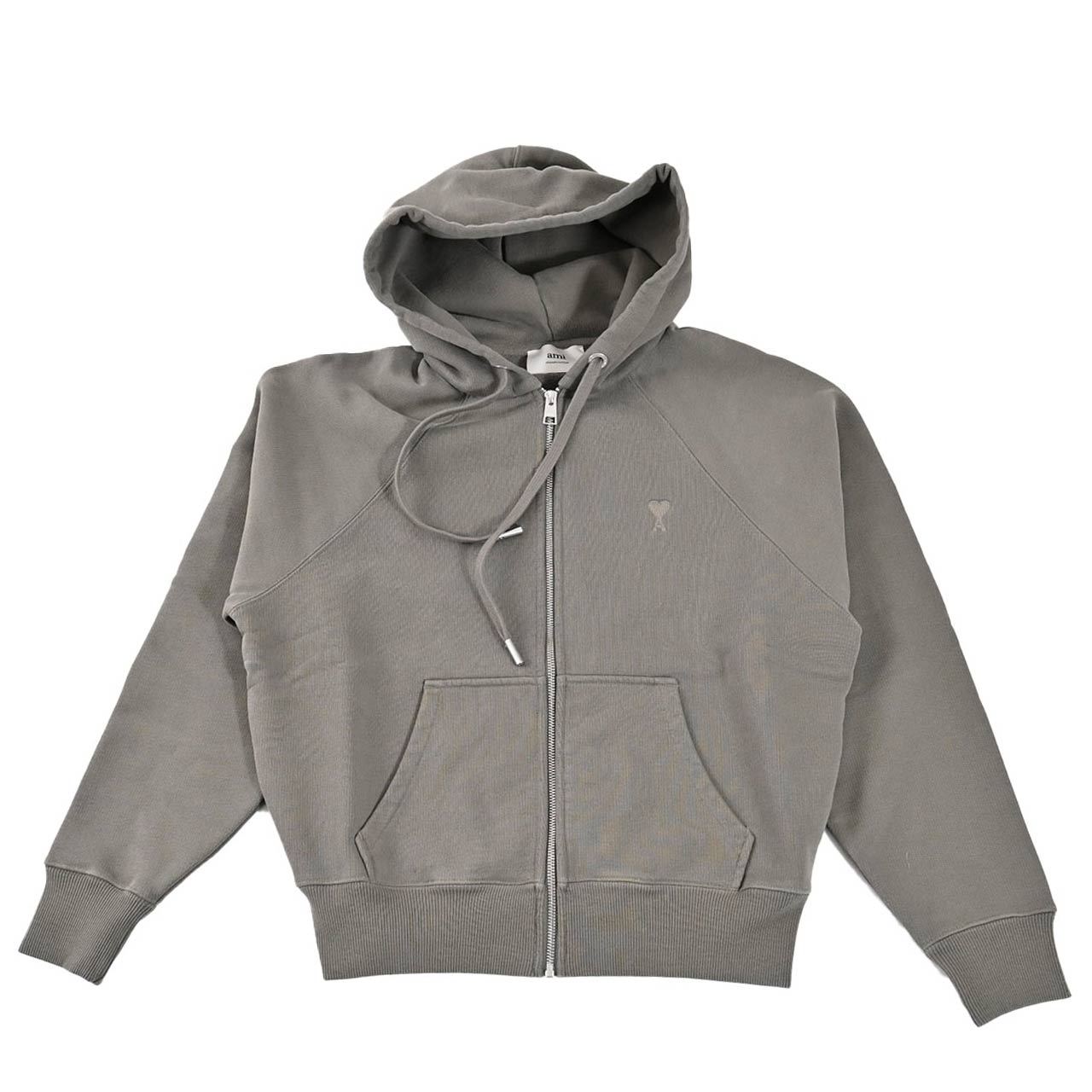 ★アミ AMI ジップアップパーカー HSW474.747 0953 グリーン メンズ
