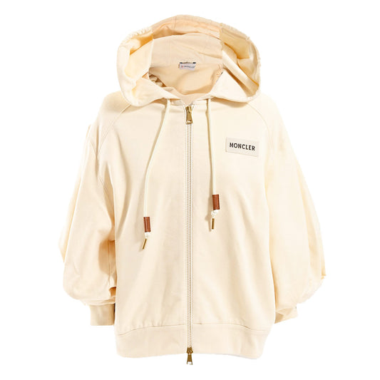 ★モンクレール MONCLER ジップアップパーカー 8G0003789A1K 050 クリーム 2025年春夏 レディース