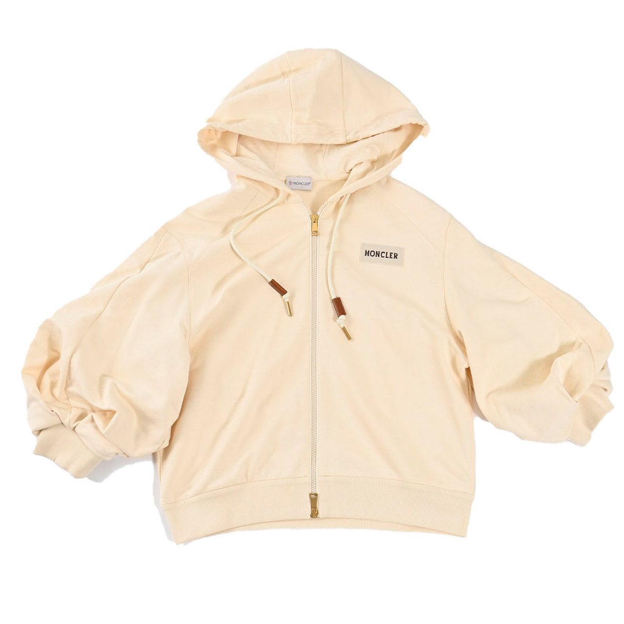 ★モンクレール MONCLER ジップアップパーカー 8G0003789A1K 050 クリーム 2025年春夏 レディース