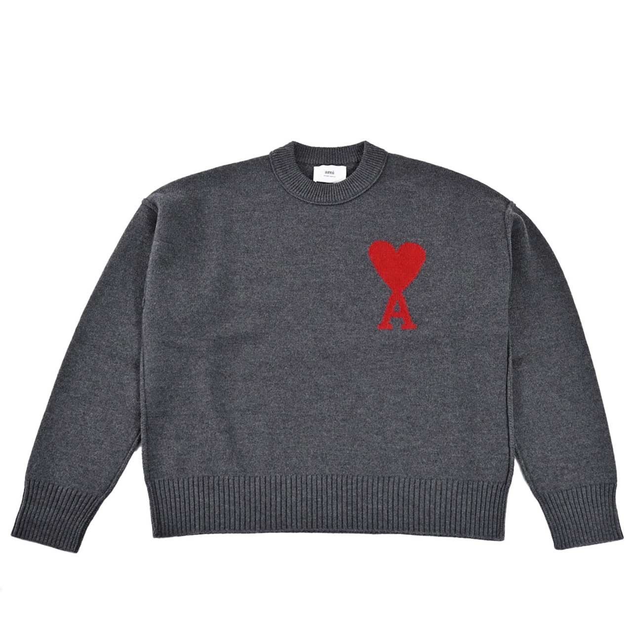 ★アミ AMI セーター BFUKS006.018 084 グレー メンズ