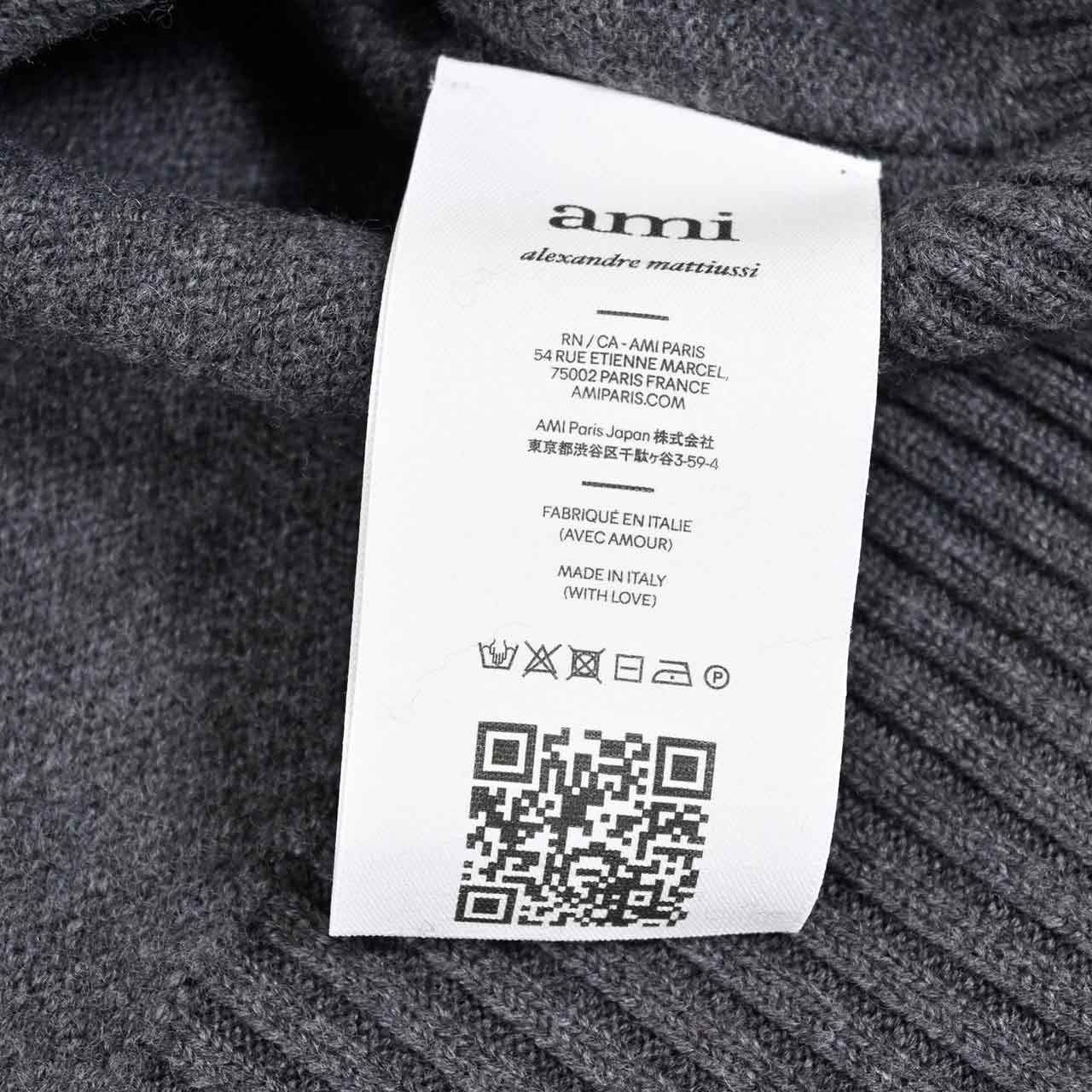 ★アミ AMI セーター BFUKS006.018 084 グレー メンズ