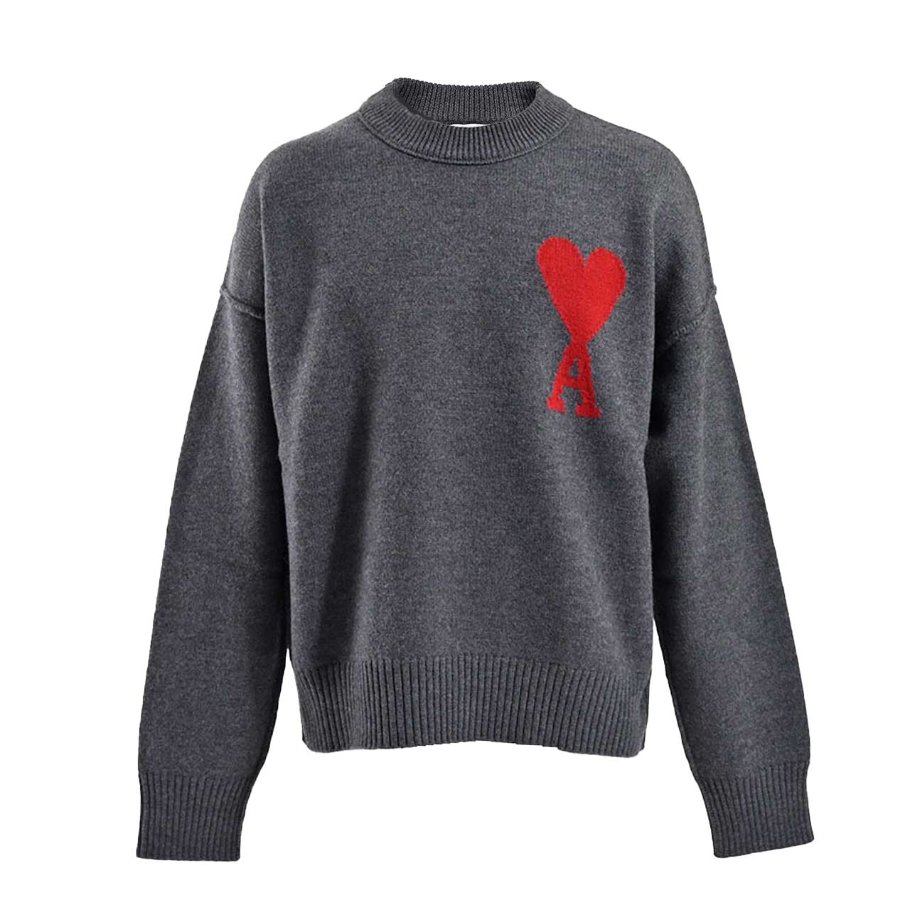 ★アミ AMI セーター BFUKS006.018 084 グレー メンズ