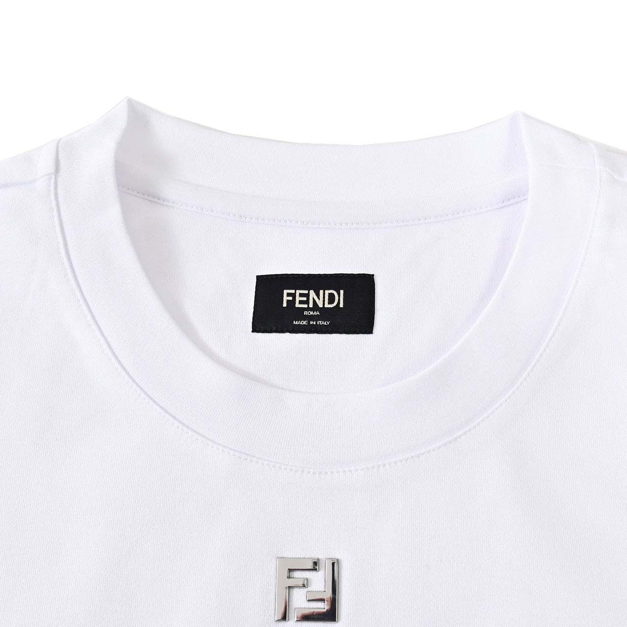 ★フェンディ FENDI Tシャツ ARYY FY0936 F0QA0 ホワイト  メンズ