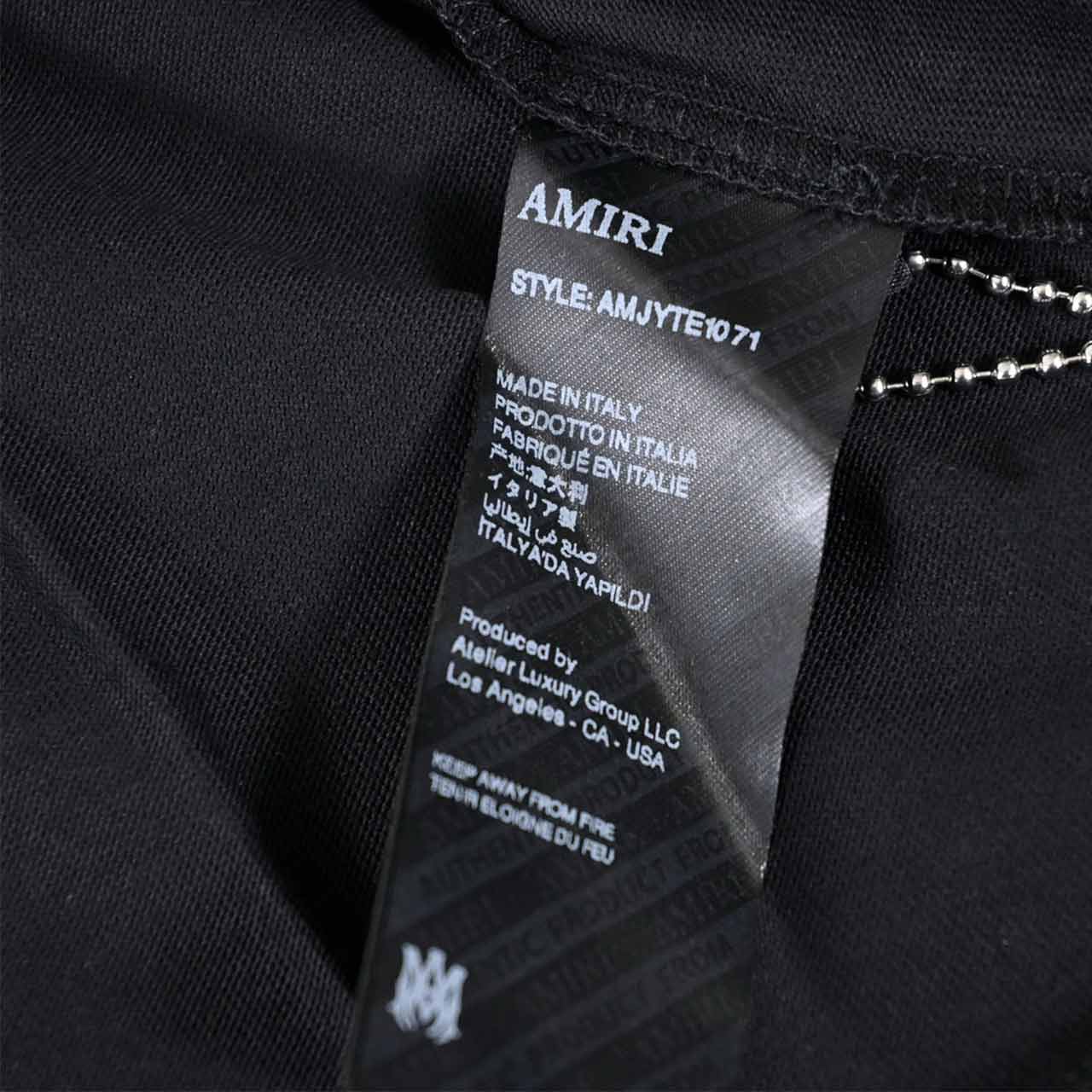 ★アミリ AMIRI Tシャツ AMJYTE1071 001 ブラック  メンズ