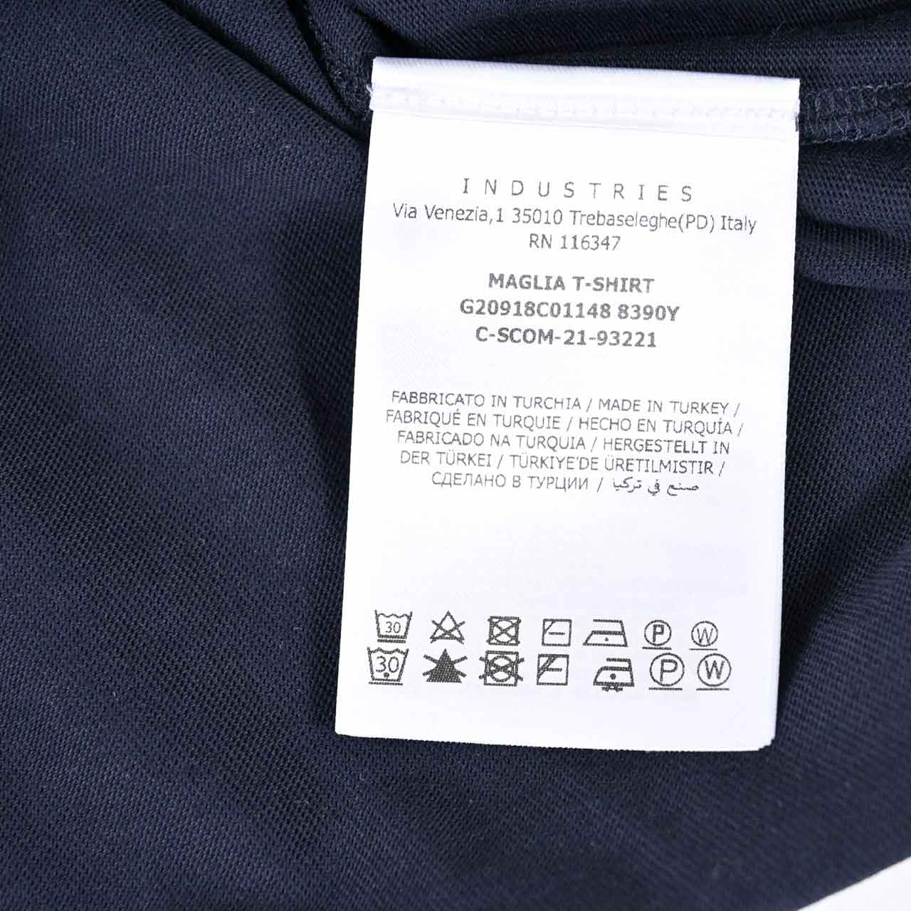 ★モンクレール MONCLER クルーネック半袖Ｔシャツ 8C01148 8390Y 778 ネイビー  メンズ