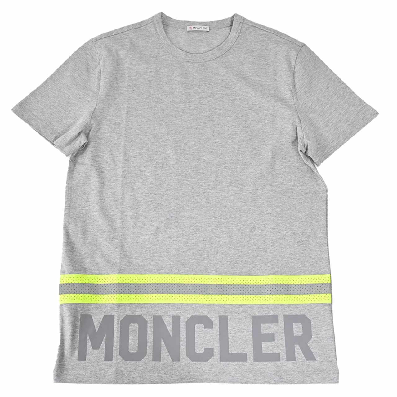★モンクレール MONCLER クルーネック半袖Ｔシャツ 8C01132 8390Y 984 グレー  メンズ