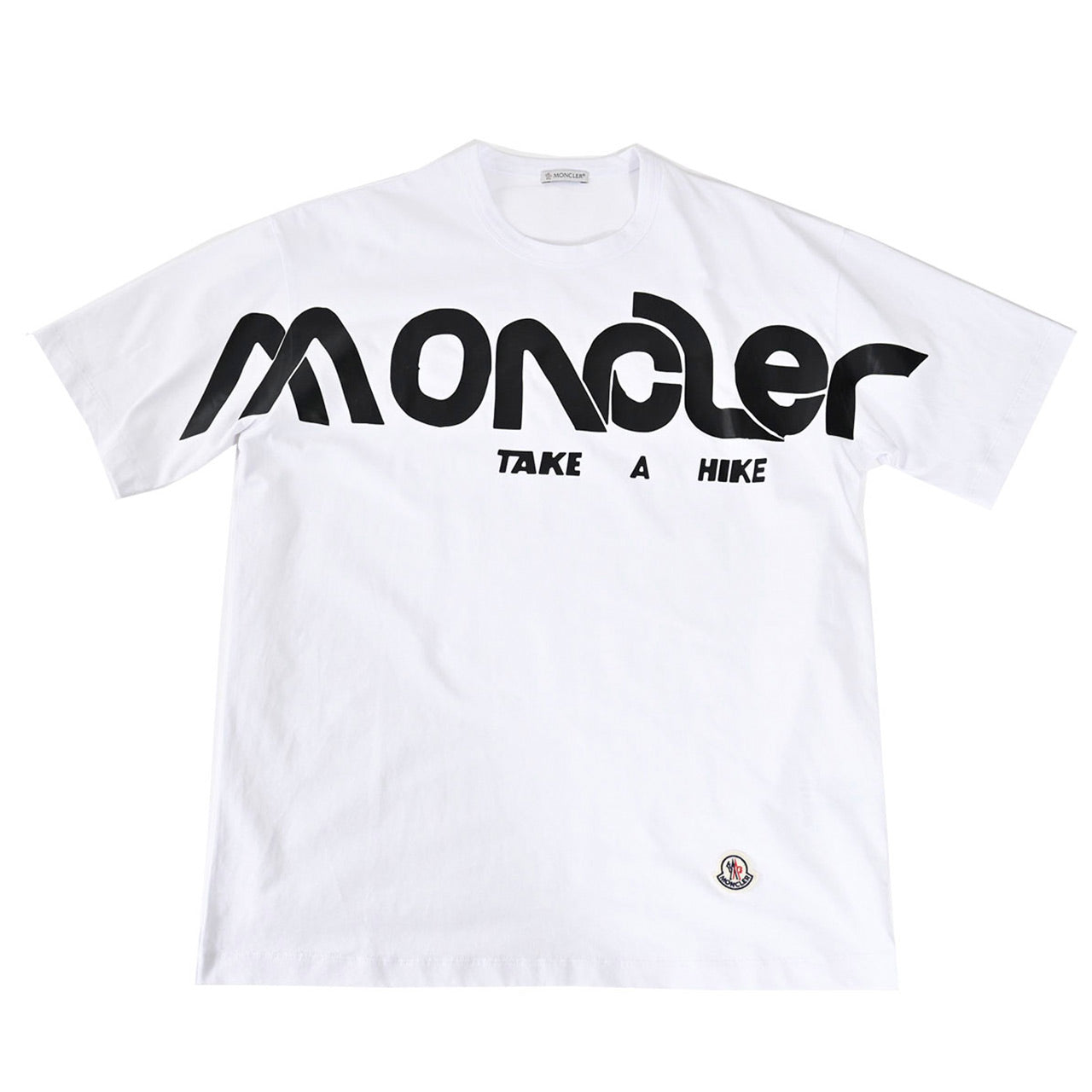 ★モンクレール MONCLER クルーネック半袖Ｔシャツ 8C01080 8390Y 001 ホワイト 年秋冬 メンズ