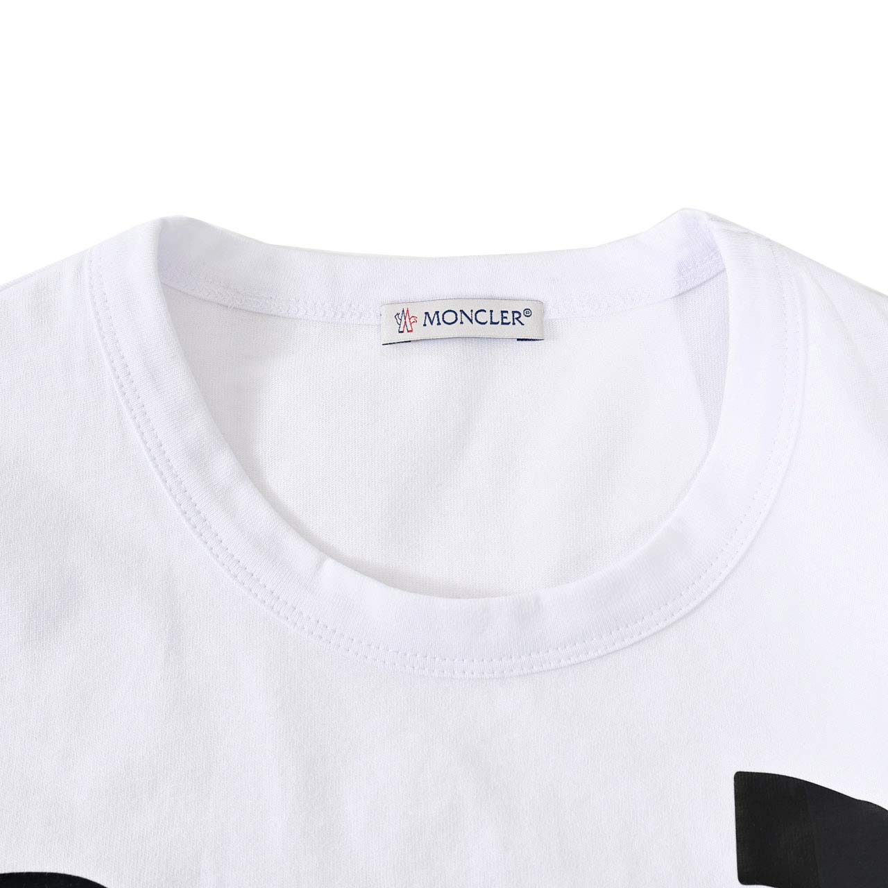 ★モンクレール MONCLER クルーネック半袖Ｔシャツ 8C01080 8390Y 001 ホワイト 年秋冬 メンズ