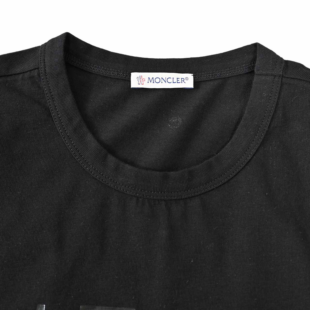 ★モンクレール MONCLER クルーネック半袖Ｔシャツ 8C00154 829H8 999 ブラック  レディース