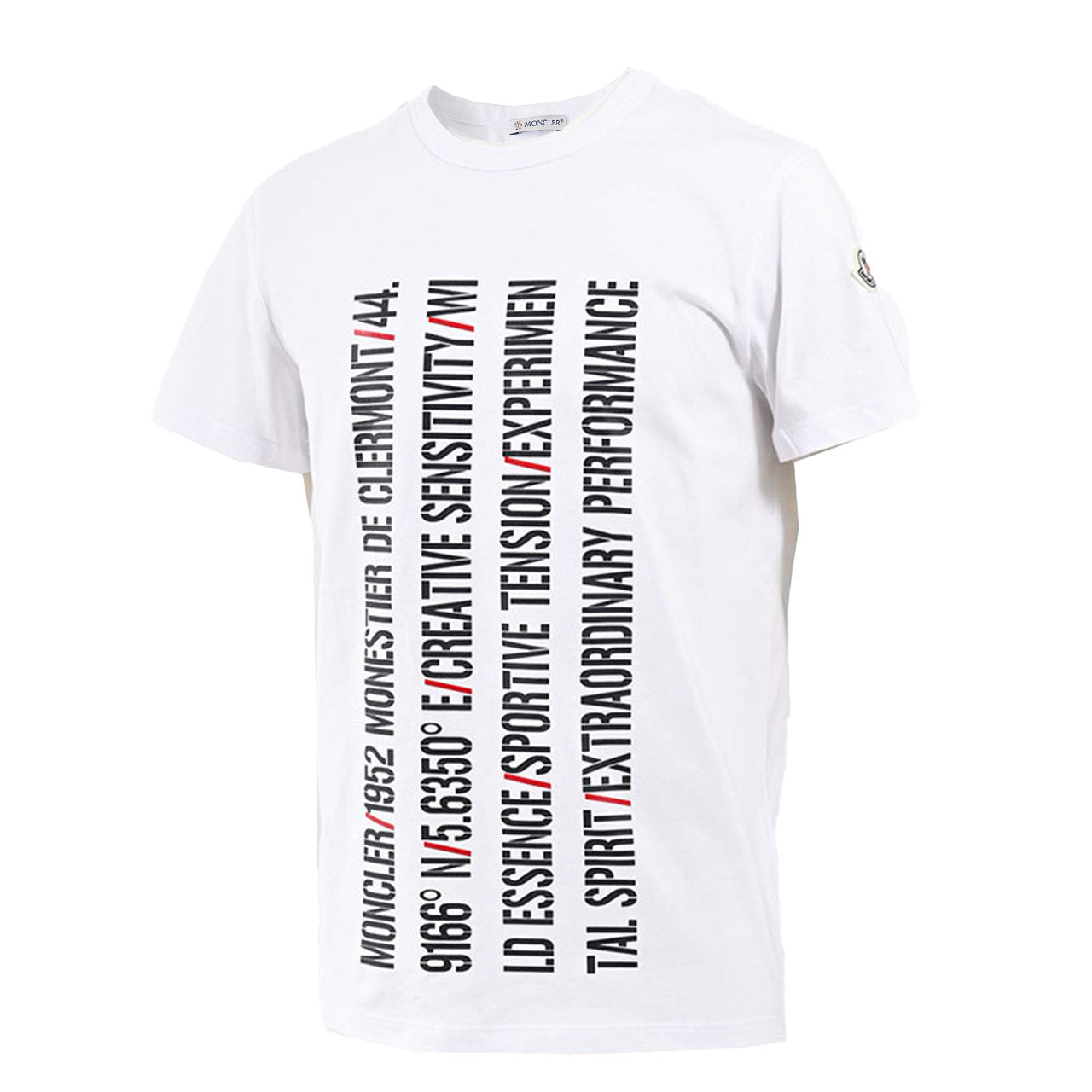 ★モンクレール MONCLER クルーネック半袖Ｔシャツ 8C00154 829H8 001 ホワイト  メンズ