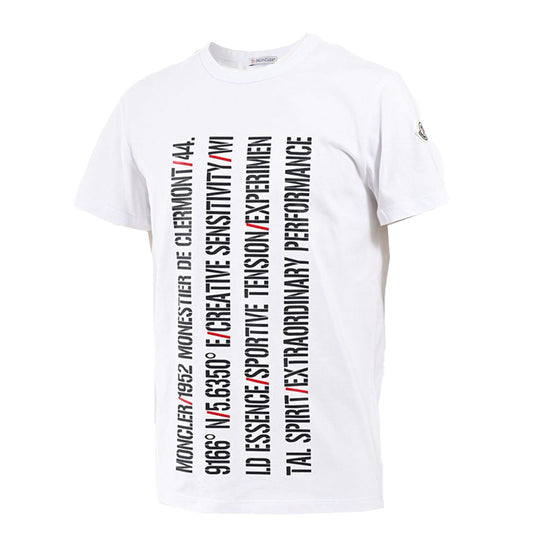 ★モンクレール MONCLER クルーネック半袖Ｔシャツ 8C00154 829H8 001 ホワイト  メンズ
