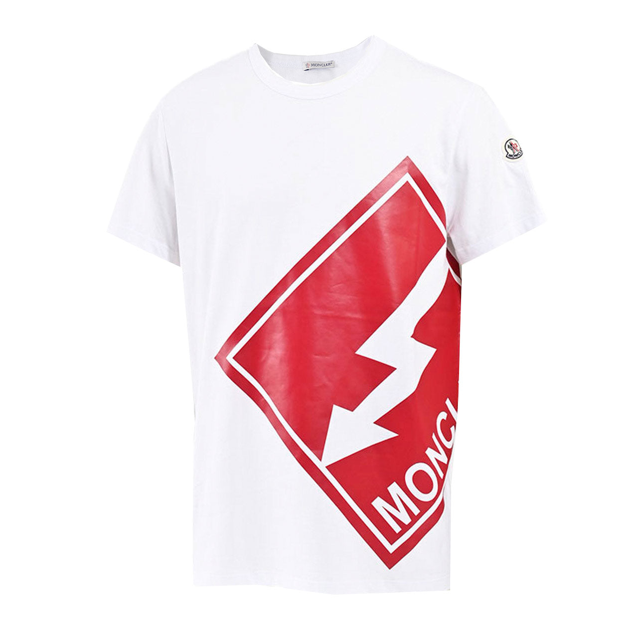 ★モンクレール MONCLER クルーネック半袖Ｔシャツ 8C01108 8390Y 001 ホワイト  メンズ