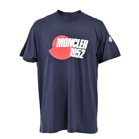 ★モンクレール MONCLER クルーネック半袖Ｔシャツ 8C00158 829H8 773 ネイビー  メンズ
