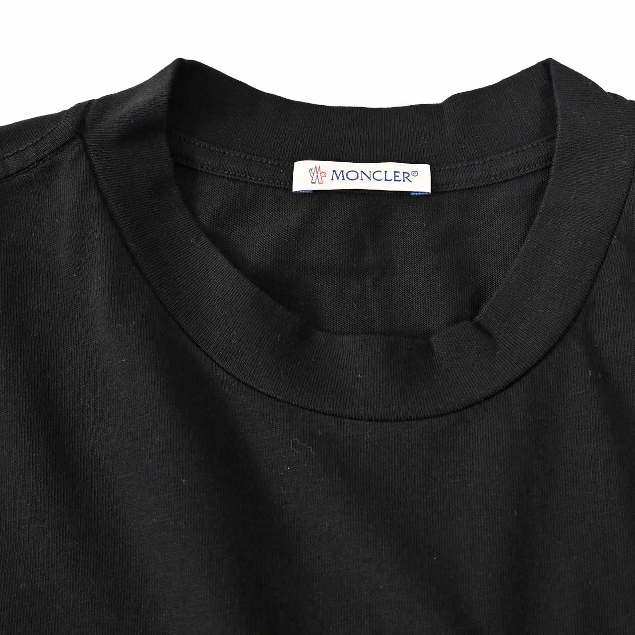 ★モンクレール MONCLER クルーネック半袖Ｔシャツ 8C00172 829H8 999 ブラック  メンズ