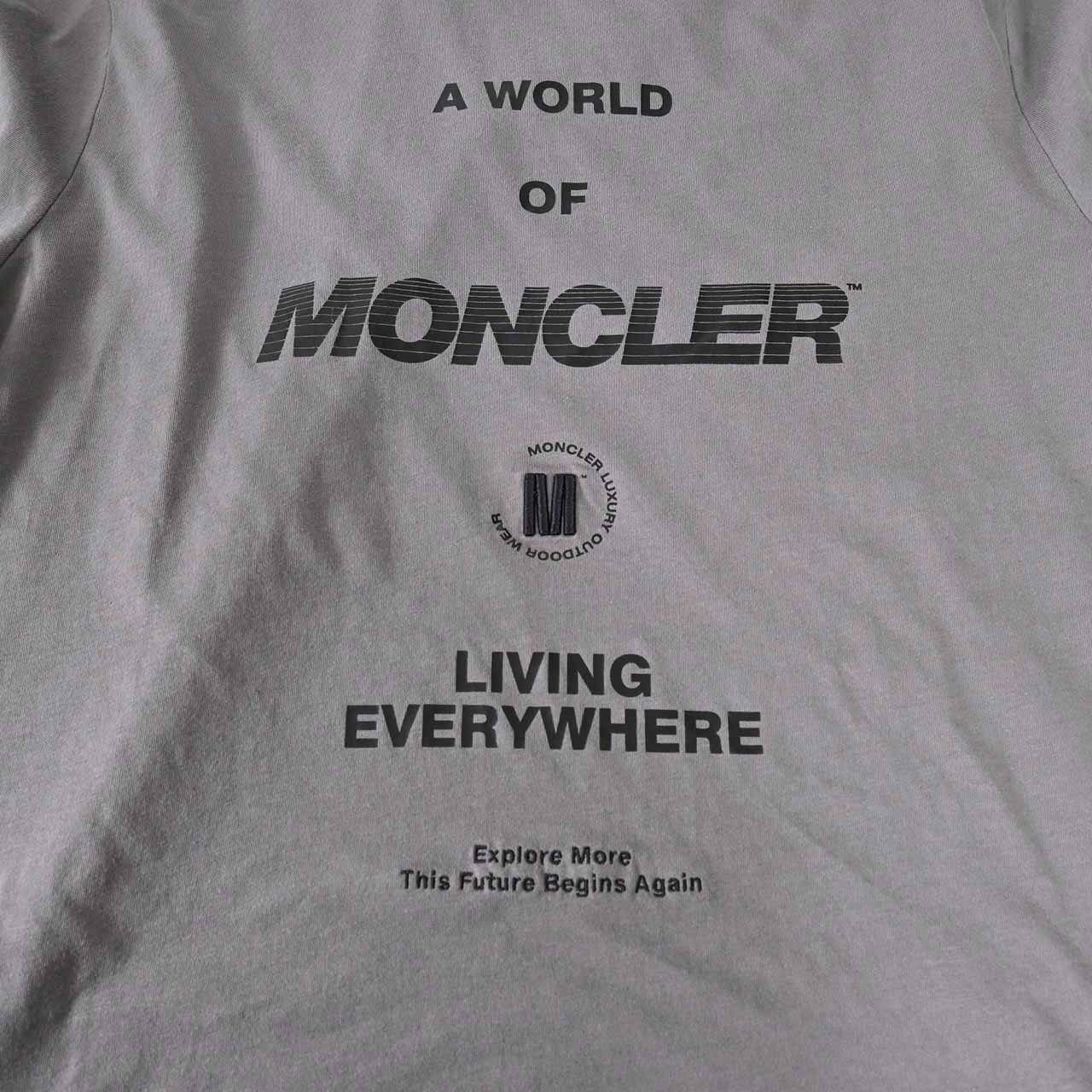 ★モンクレール MONCLER クルーネック半袖Ｔシャツ 8C00152 829H8 984 グレー  メンズ