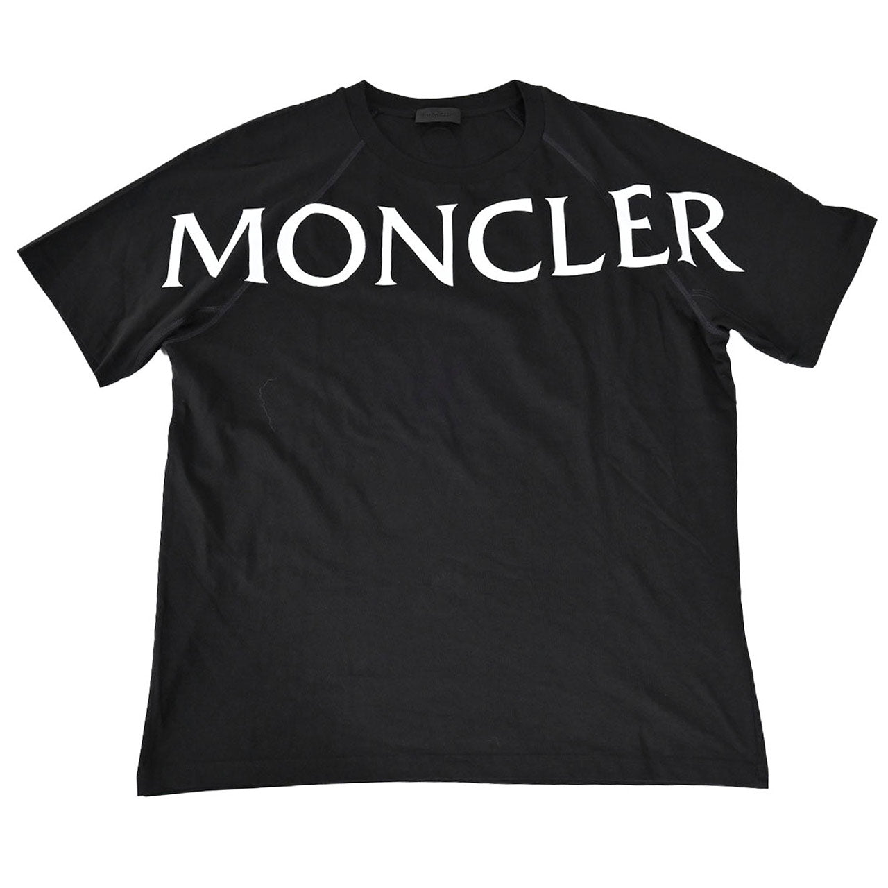 ★モンクレール MONCLER クルーネック半袖Ｔシャツ 8C01112 8390Y 999 ブラック  メンズ