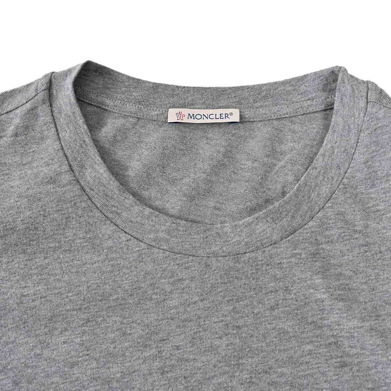 ★モンクレール MONCLER クルーネック半袖Ｔシャツ 8C00043 8390T 984 グレー  メンズ