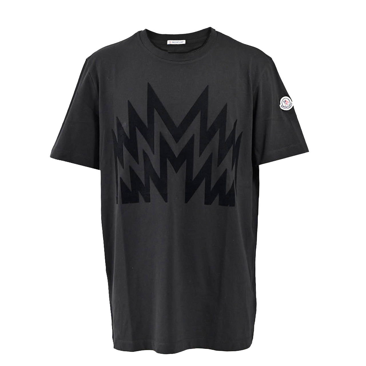 ★モンクレール MONCLER クルーネック半袖Ｔシャツ 8C00006 8390T 999 ブラック  メンズ