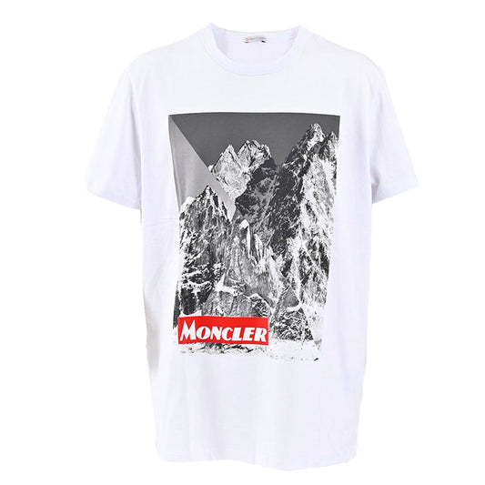★モンクレール MONCLER Tシャツ 8048350　8390T 001 ホワイト  メンズ
