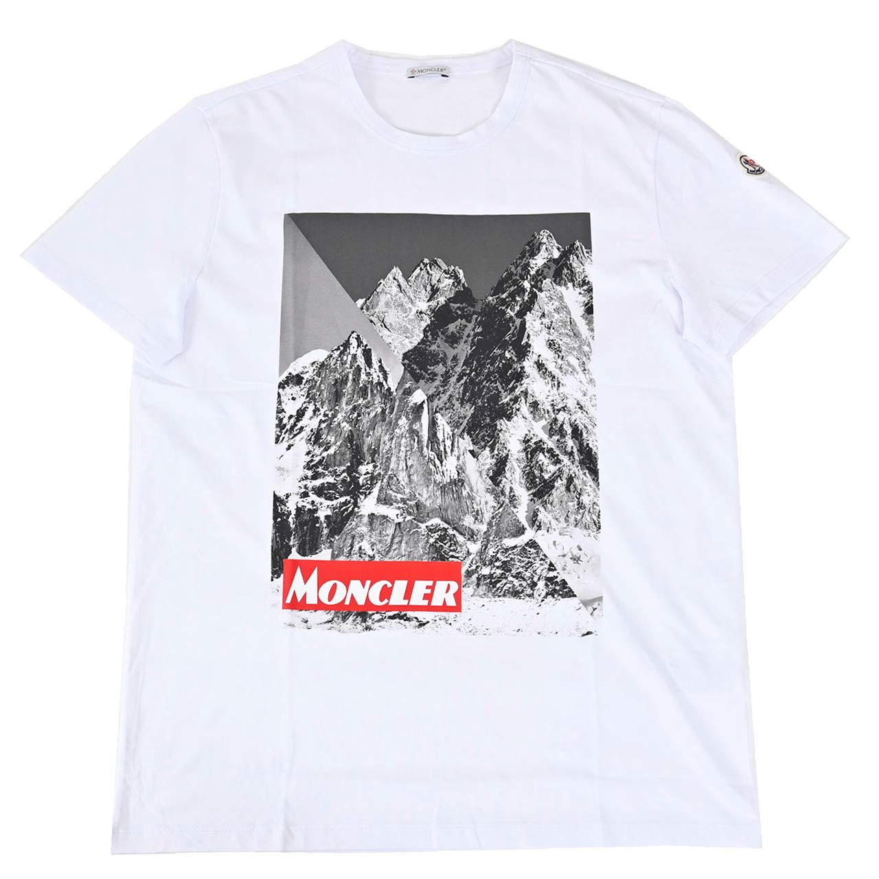 ★モンクレール MONCLER Tシャツ 8048350　8390T 001 ホワイト  メンズ