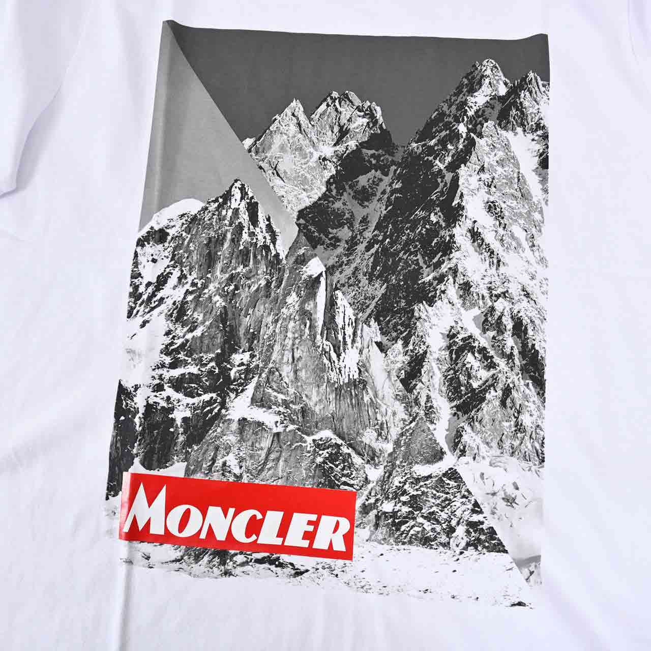★モンクレール MONCLER Tシャツ 8048350　8390T 001 ホワイト  メンズ