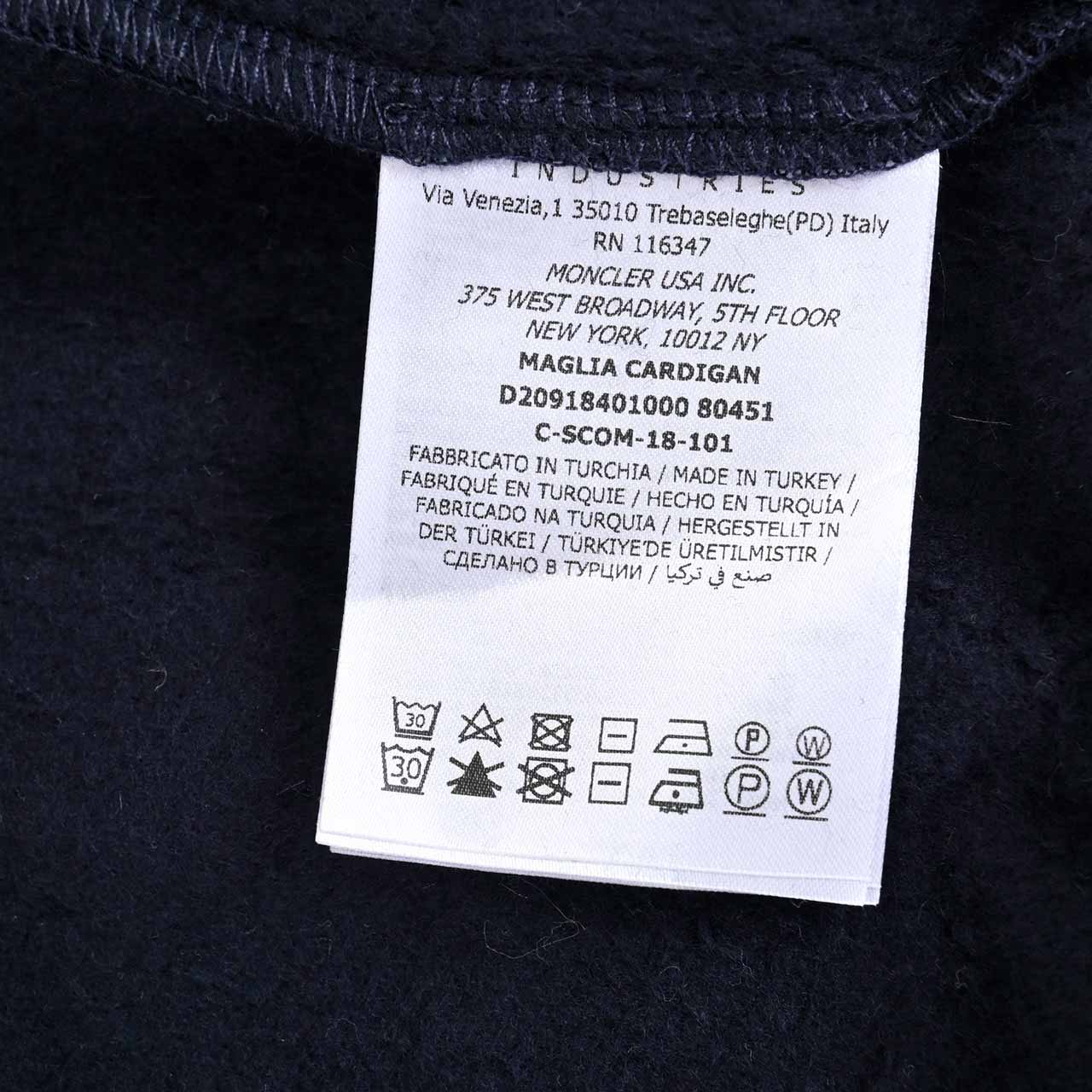 ★モンクレール MONCLER ジップアップパーカー 8G70300 V8101　 773 ネイビー メンズ