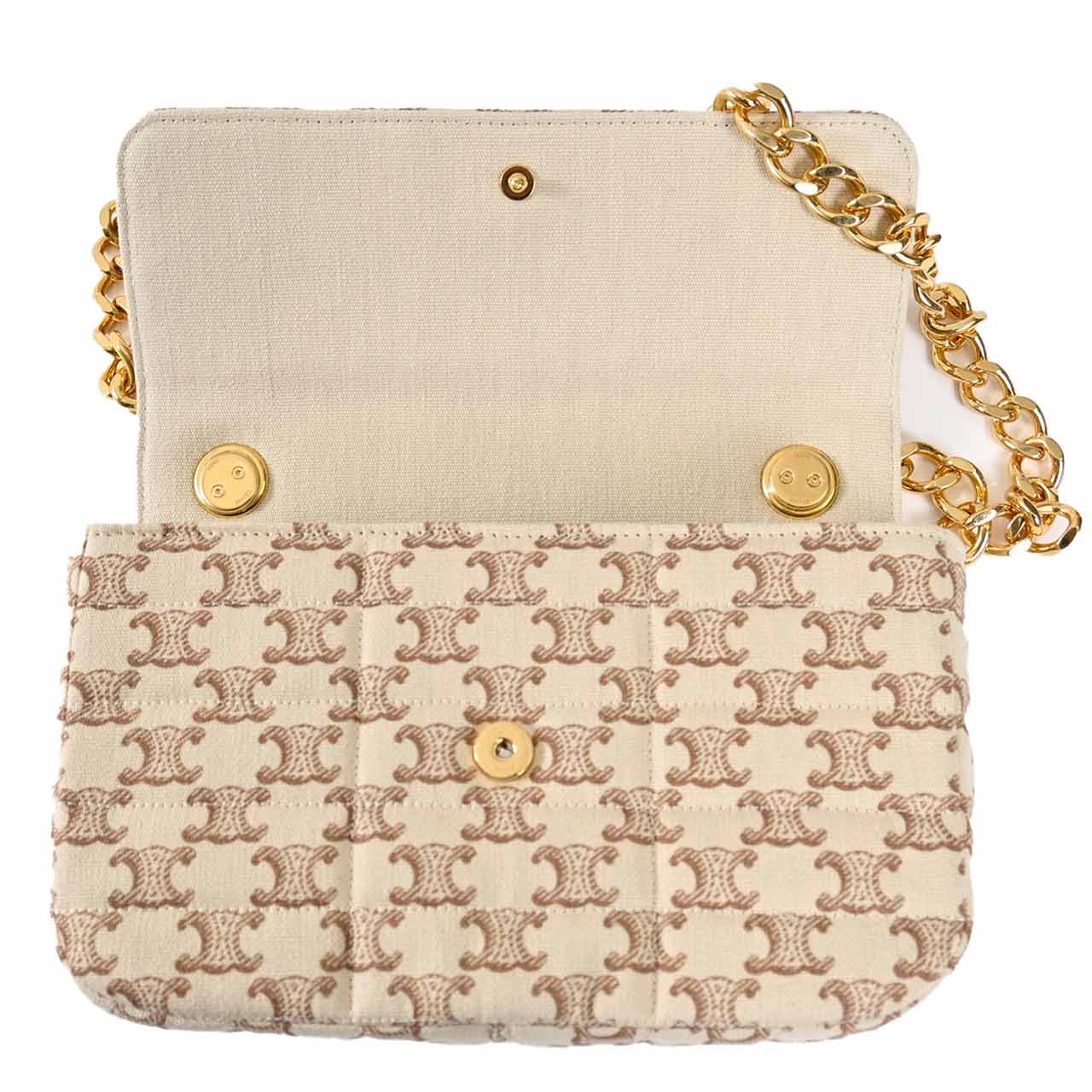 ★セリーヌ CELINE ショルダーバッグ マトラッセ モノグラム 11127 2EZ9 01BC 01BC ベージュ レディース
