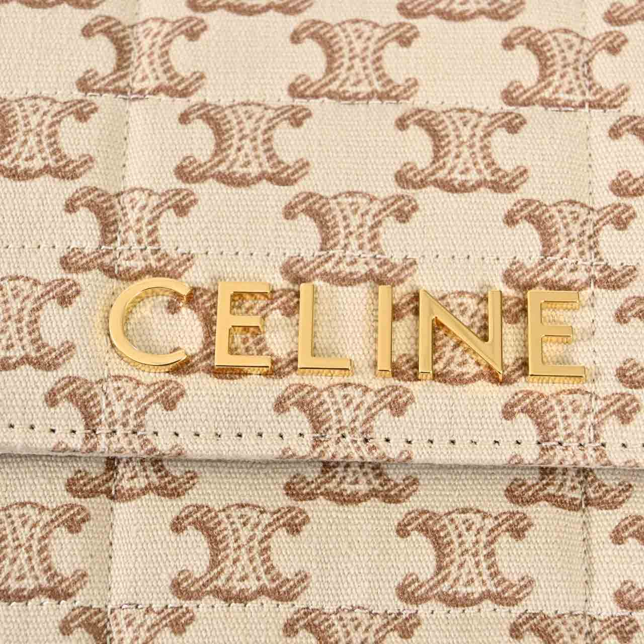 ★セリーヌ CELINE ショルダーバッグ マトラッセ モノグラム 11127 2EZ9 01BC 01BC ベージュ レディース