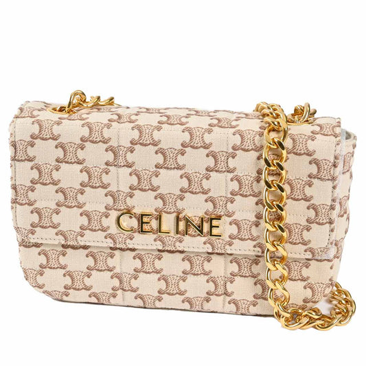 ★セリーヌ CELINE ショルダーバッグ マトラッセ モノグラム 11127 2EZ9 01BC 01BC ベージュ レディース