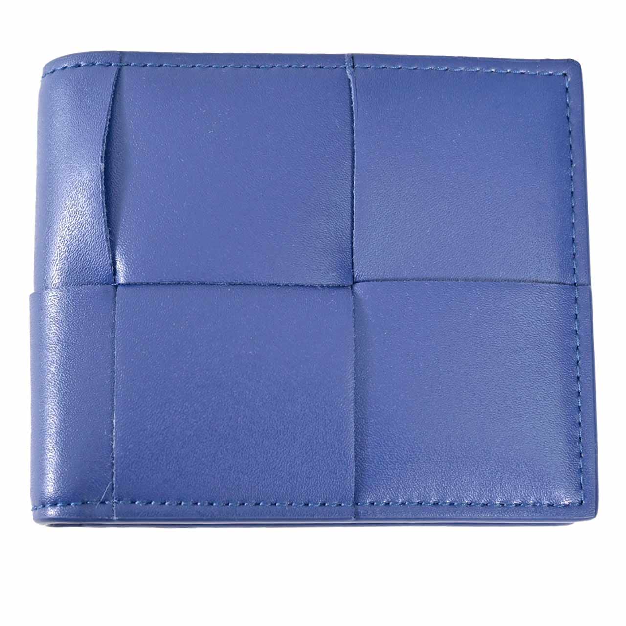 ★ボッテガ ヴェネタ BOTTEGA VENETA 折財布 743004 VBWD2 4102 ブルー メンズ