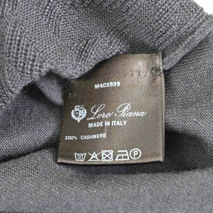 ロロピアーナ カシミヤ 長袖 Vネックセーター LOROPIANA FAI2392 グレー　メンズ