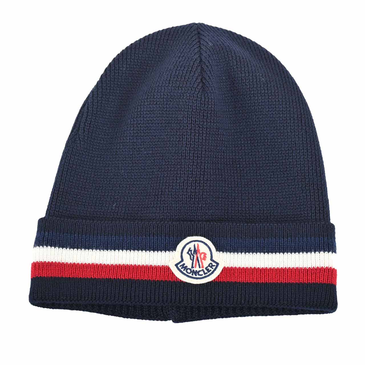 モンクレール MONCLER ニット帽 3B00028 A9575742 ネイビー 2021年秋冬 メンズ レディース