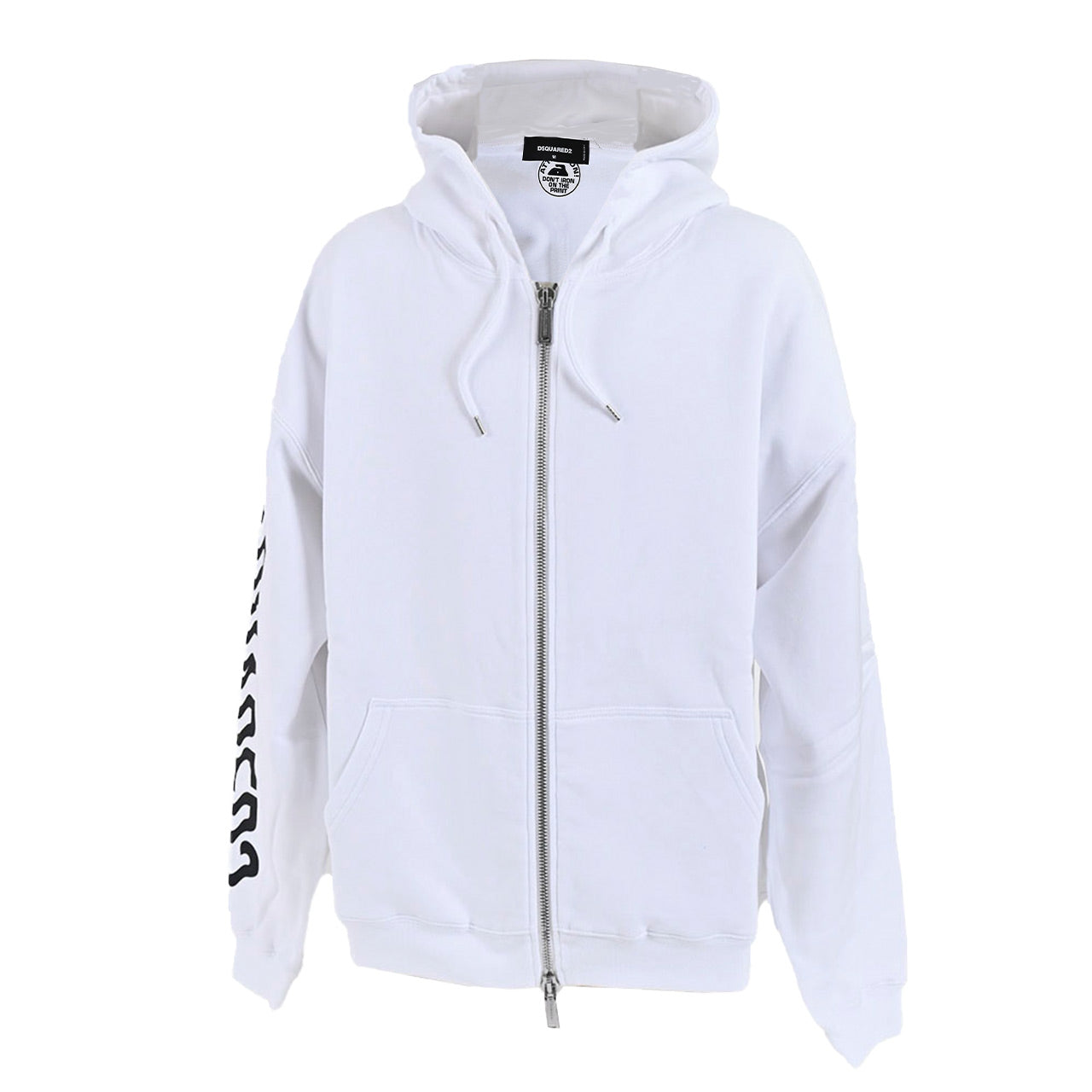 ディースクエアード DSQUARED2 ジップアップパーカー D2 Zip Herca Hoodie S74HG0139 S25516 100 ホワイト 2023SS メンズ