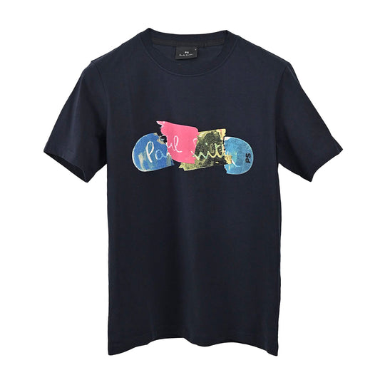 ポールスミス PAUL SMITH Tシャツ regular BROKEN BOARD M2R 011R KP3822 49 ネイビー 2023SS メンズ