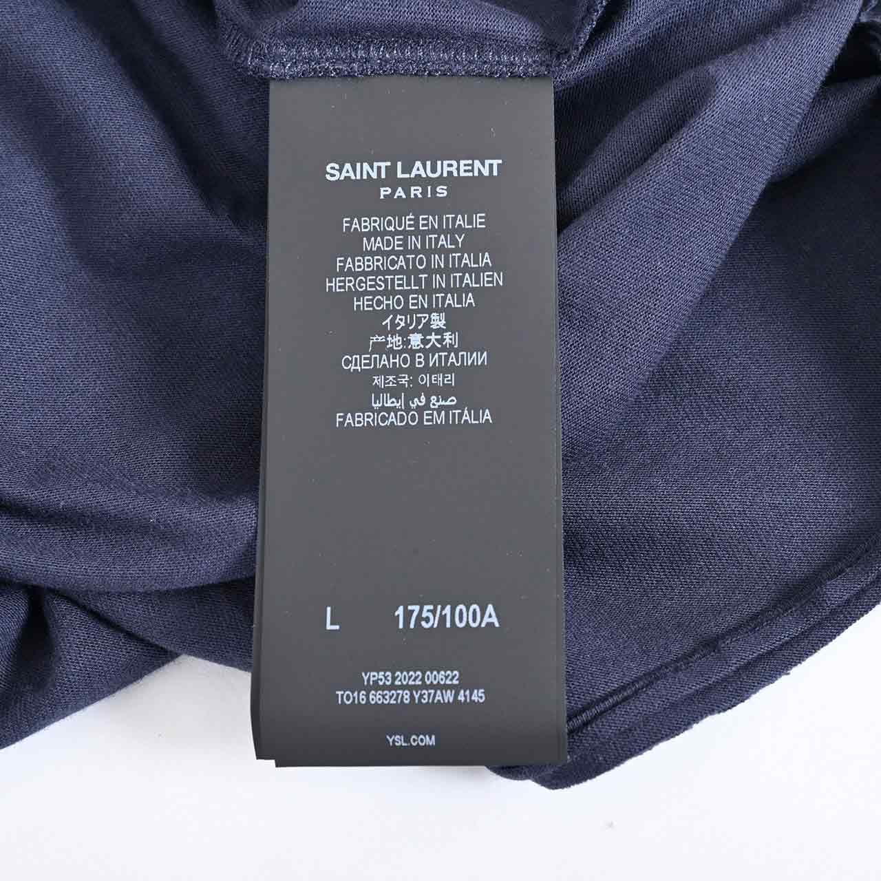 サンローラン Saint Laurent Tシャツ 663278 Y37AW4145 ネイビー 2023SS メンズ