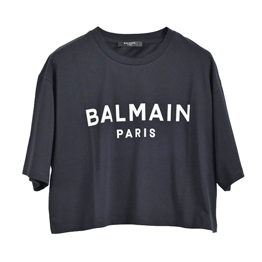 バルマン BALMAIN Tシャツ AF1EE020 BB02EAB ブラック 2023SS  レディース