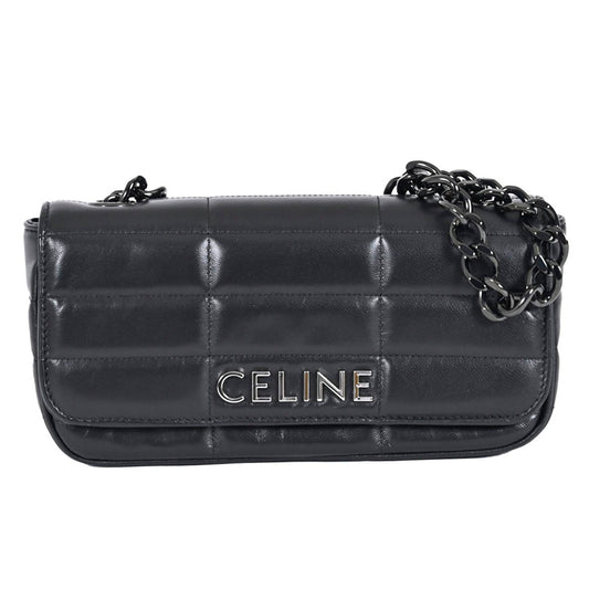 ★セリーヌ CELINE ショルダーバッグ Matelasse Monochrome 112333EQK 36SB ブラック 2023SS レディース