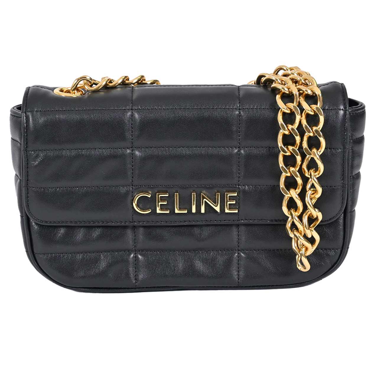 ★セリーヌ CELINE ショルダーバッグ Matelasse Monochrome 111273EPZ 38NO ブラック 2023SS レディース