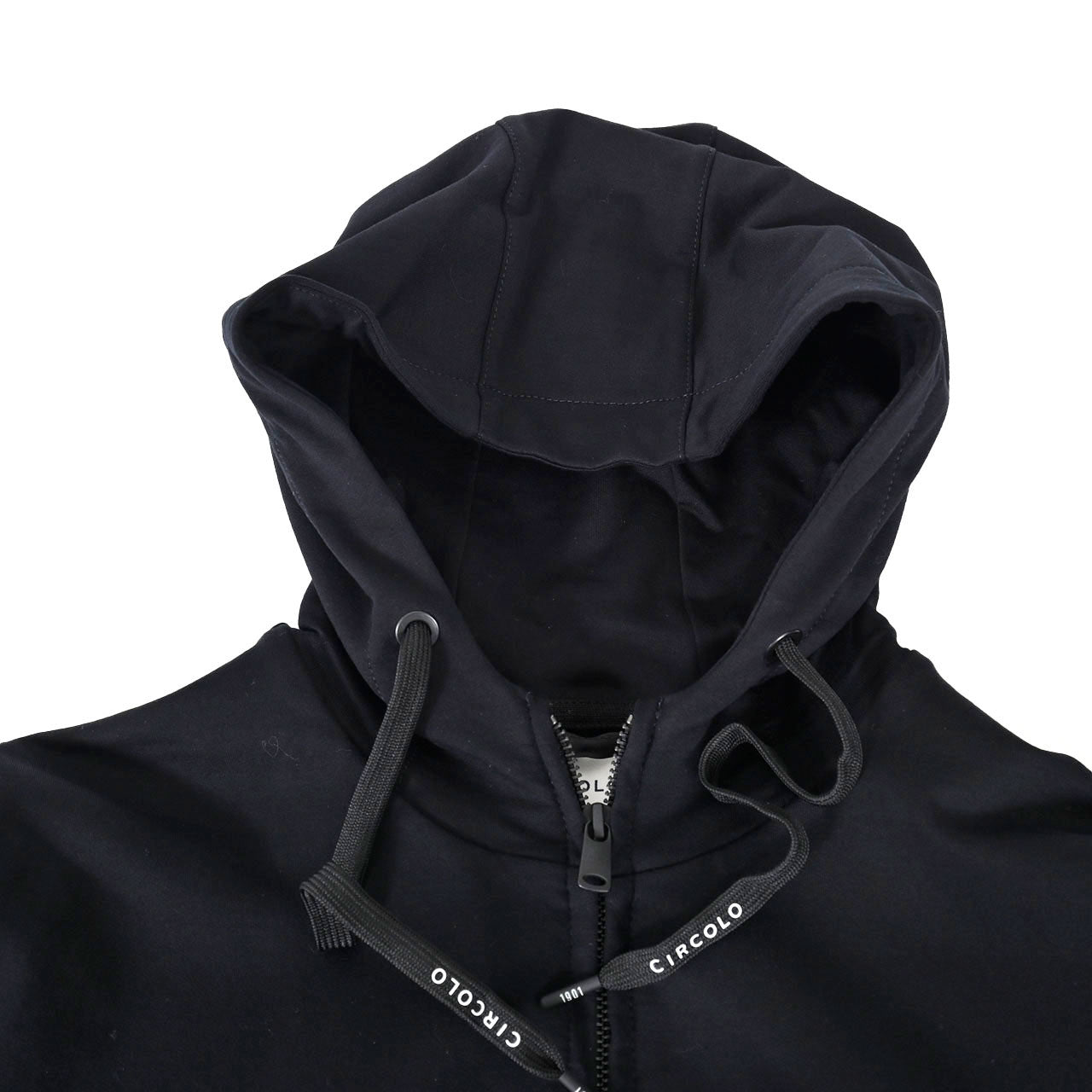 チルコロ CIRCOLO 1901 ジップアップパーカー HOODIE FULL ZIP FELPA CN4052 001 ブラック 2023AW メンズ