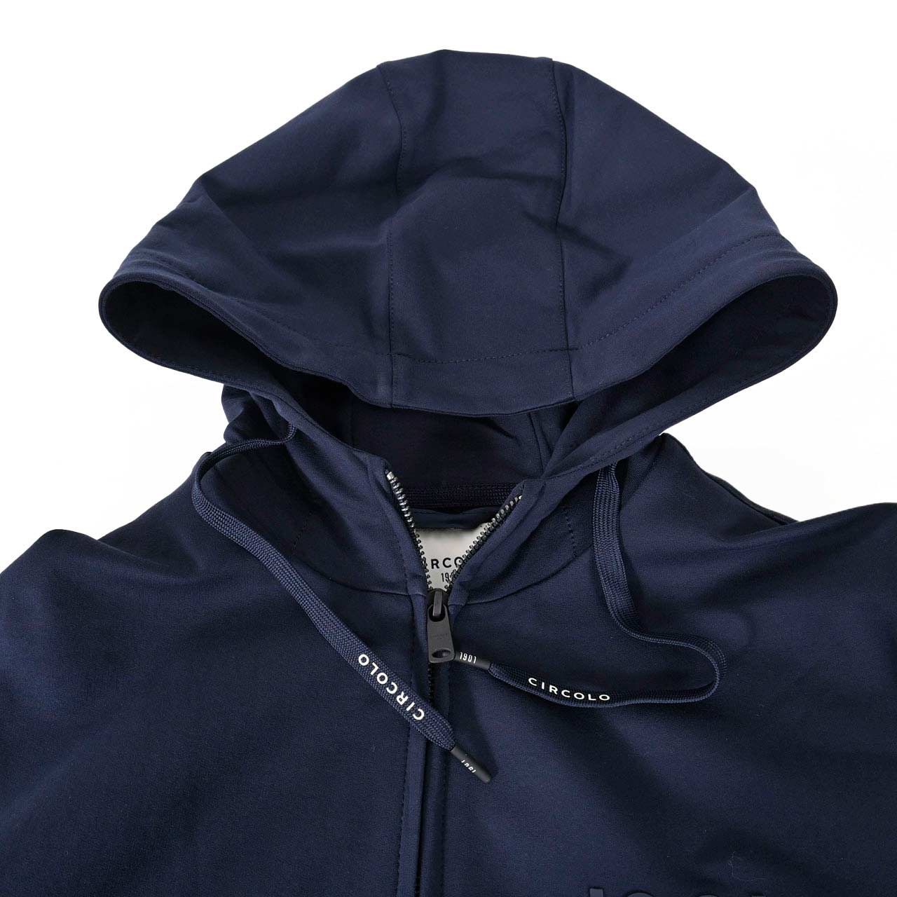 チルコロ CIRCOLO 1901 ジップアップパーカー HOODIE FULL ZIP FELPA CN4052 447 ネイビー 2023AW メンズ