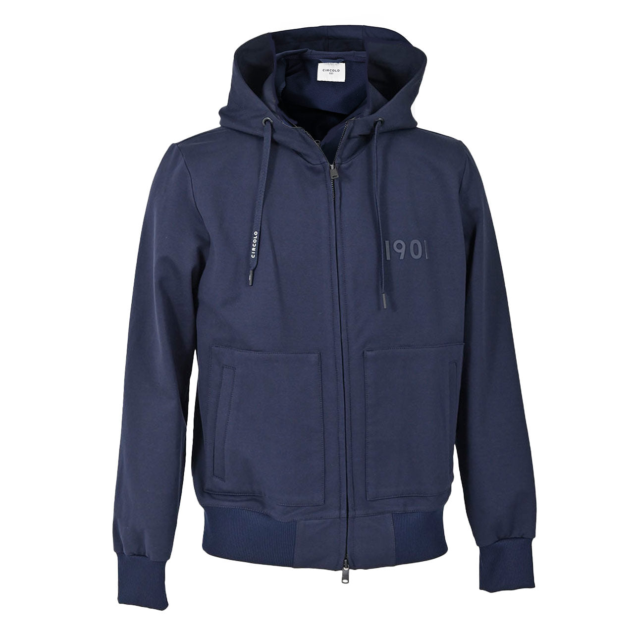 チルコロ CIRCOLO 1901 ジップアップパーカー HOODIE FULL ZIP FELPA CN4052 447 ネイビー 2023AW メンズ