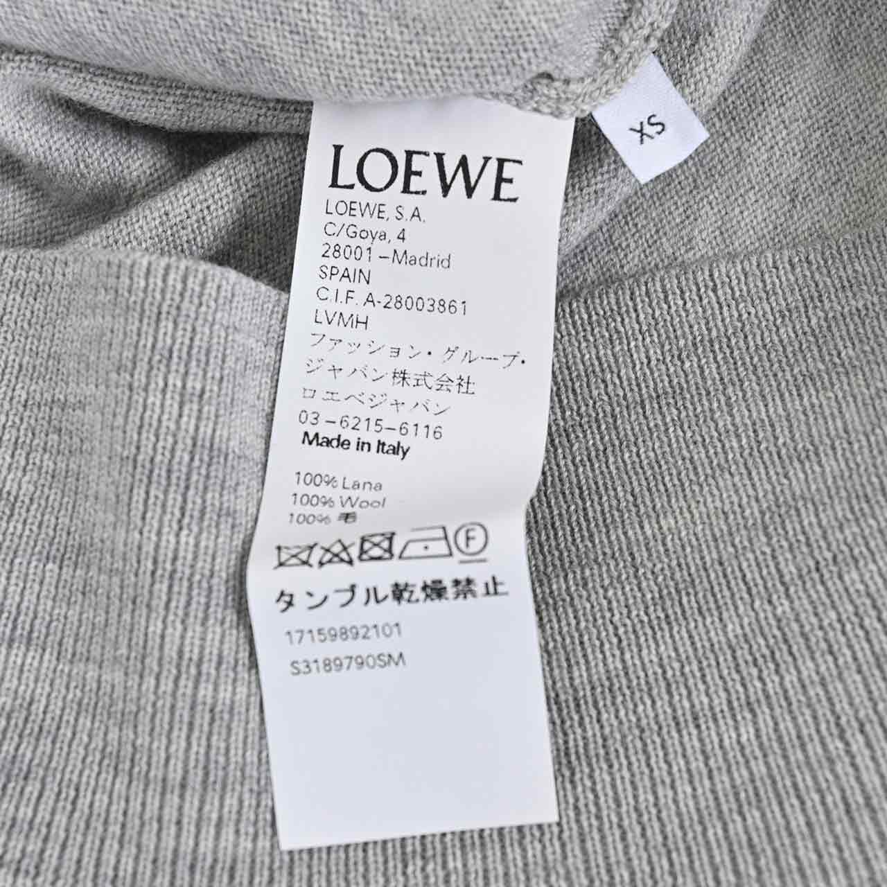 ロエベ LOEWE クルーネックセーター S3189790SM 1130 グレー  レディース