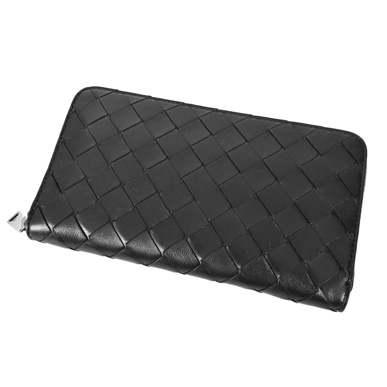 ★ボッテガ ヴェネタ BOTTEGA VENETA ラウンドファスナー長財布 608053 8425 ブラック 2023年秋冬 レディース