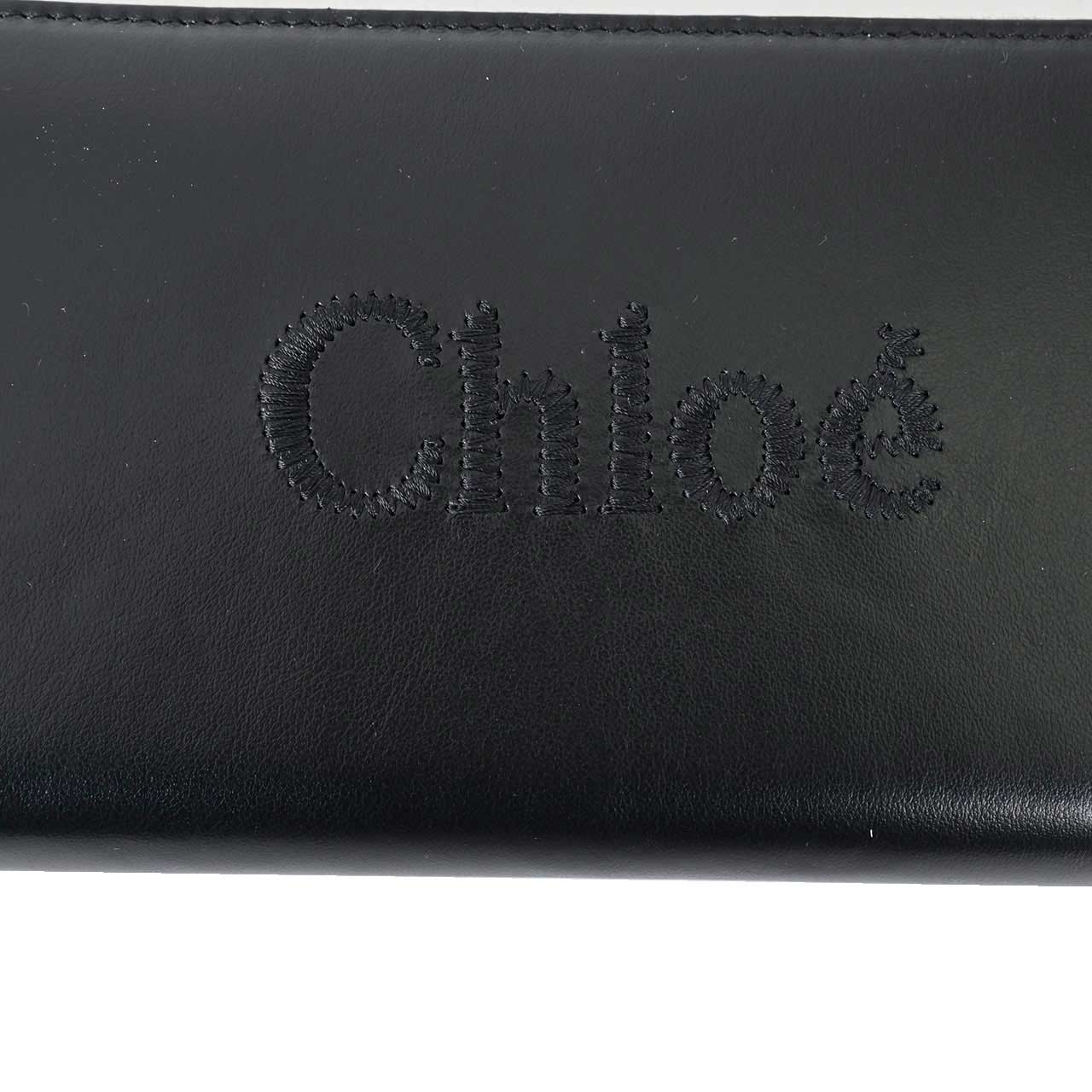 クロエ CHLOE ラウンドファスナー長財布 CHC23AP970I10 001 ブラック 2023AW レディース