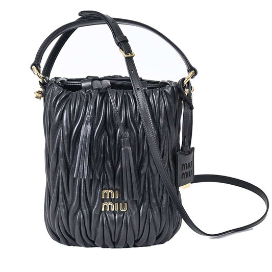 ★ミュウミュウ MIUMIU バッグ 5BE084 F0002 ブラック  レディース