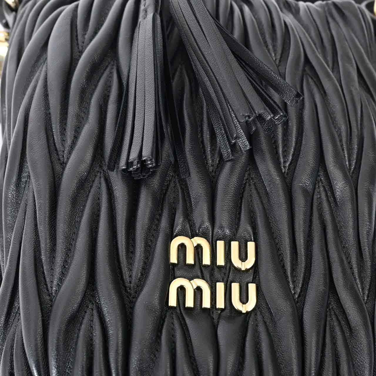 ★ミュウミュウ MIUMIU バッグ 5BE084 F0002 ブラック  レディース