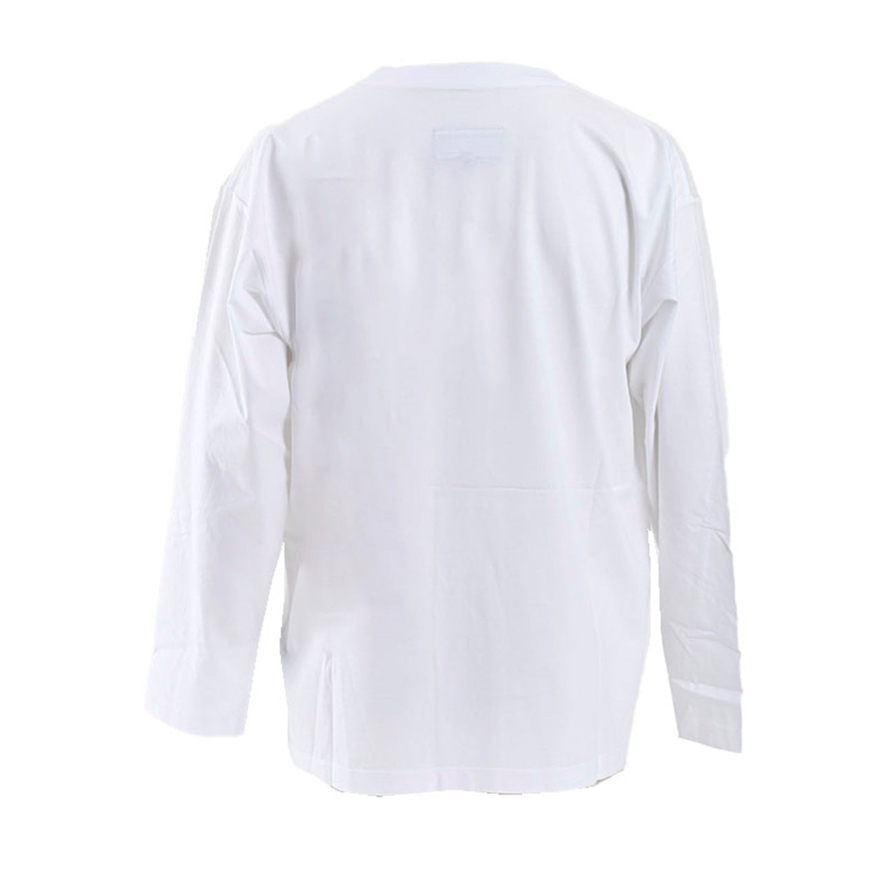 エムエムシックス メゾン マルジェラ MM6 Maison Margiela クルーネック長袖Ｔシャツ S24312 SH0GC0007 100  ホワイト 2023AW メンズ