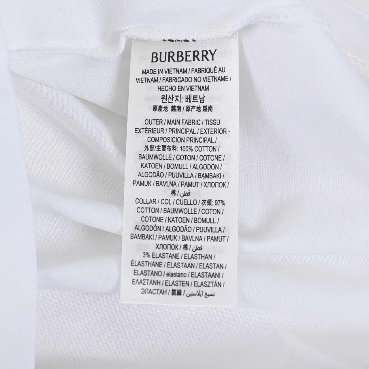 バーバリー BURBERRY Tシャツ 8080325 EX 8056724 A1464 ホワイト 年秋冬 レディース