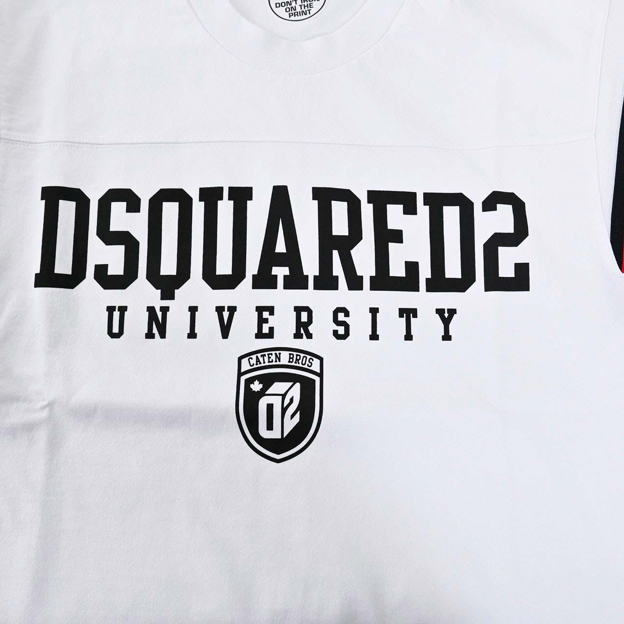 ディースクエアード DSQUARED2 クルーネック長袖Ｔシャツ S74GD1218 S24658 Varsity Fit Tee 100 ホワイト 2024SS メンズ